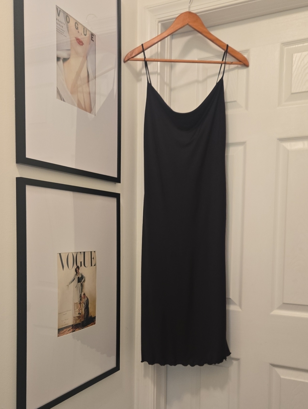 Black Midi Slip Dress Sincerely Jules